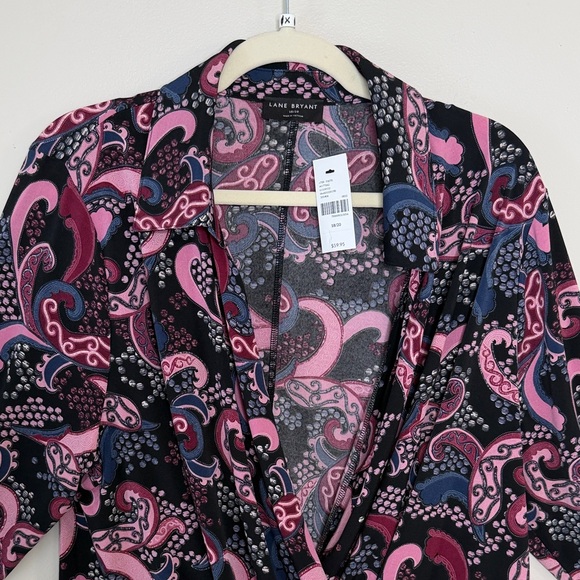 Lane Bryant Colorful Purple Stretch Workwear Top Size 18/20 - Picture 6 of 15